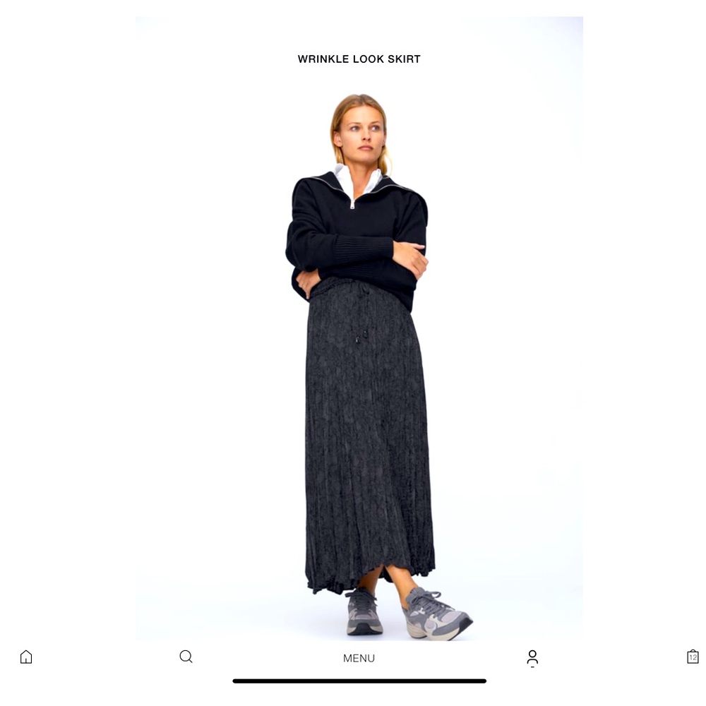 Zara Wrinkle‎ Look Skirt